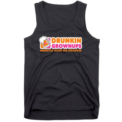 Drunkin Grownups Adult Party Sarcastic Tank Top