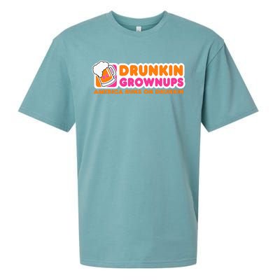 Drunkin Grownups Adult Party Sarcastic Sueded Cloud Jersey T-Shirt