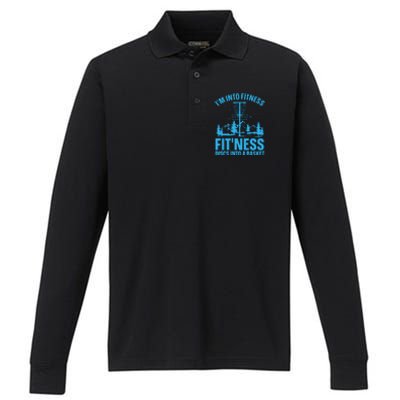 Disc Golf Art For Disc Golfer Player Disc Golf Performance Long Sleeve Polo