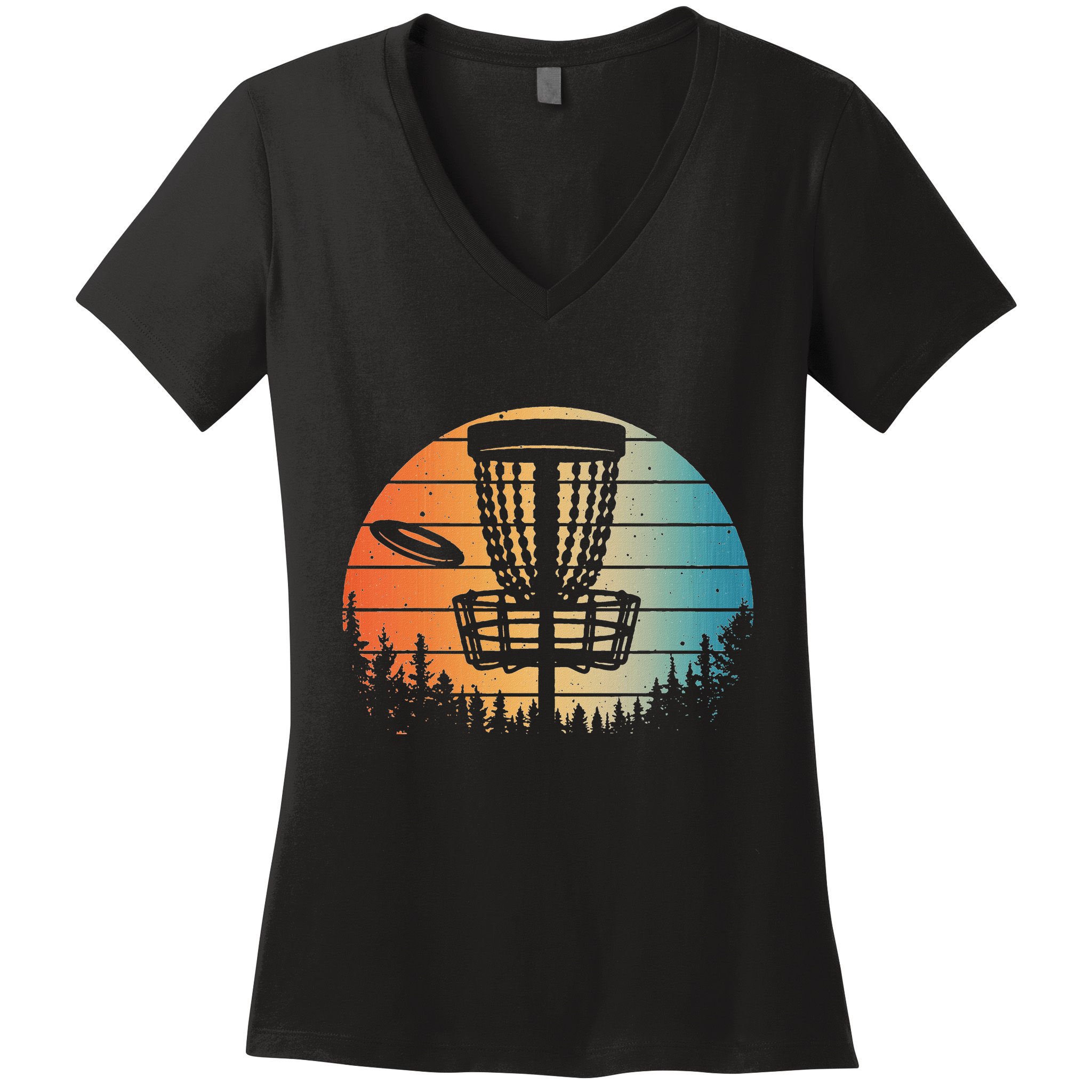 Disc Golf Art Disc Golfer Disc Golf Women's V-Neck T-Shirt