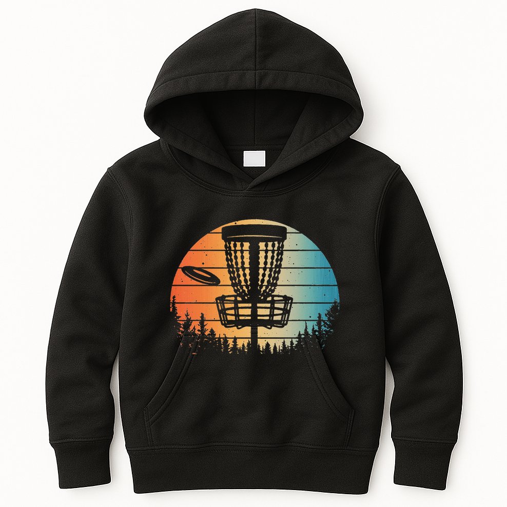 Disc Golf Art Disc Golfer Disc Golf Kids Hoodie