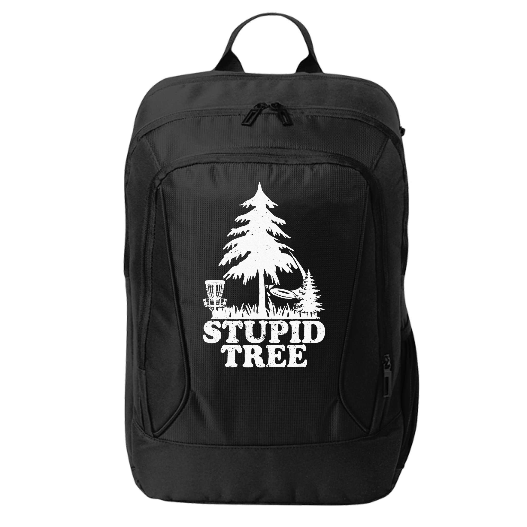 Disc Golf Art For  Stupid Tree Fun Disc Golf Player City Backpack
