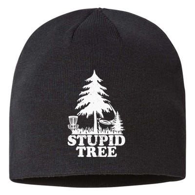 Disc Golf Art For  Stupid Tree Fun Disc Golf Player Sustainable Beanie