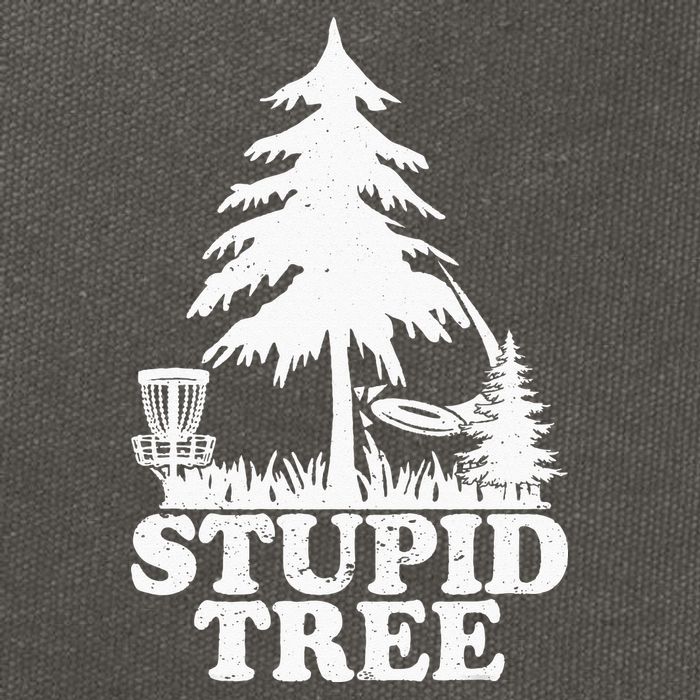 Disc Golf Art For  Stupid Tree Fun Disc Golf Player Cotton Canvas Backpack