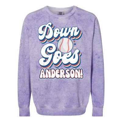 Down Goes Anderson Colorblast Crewneck Sweatshirt