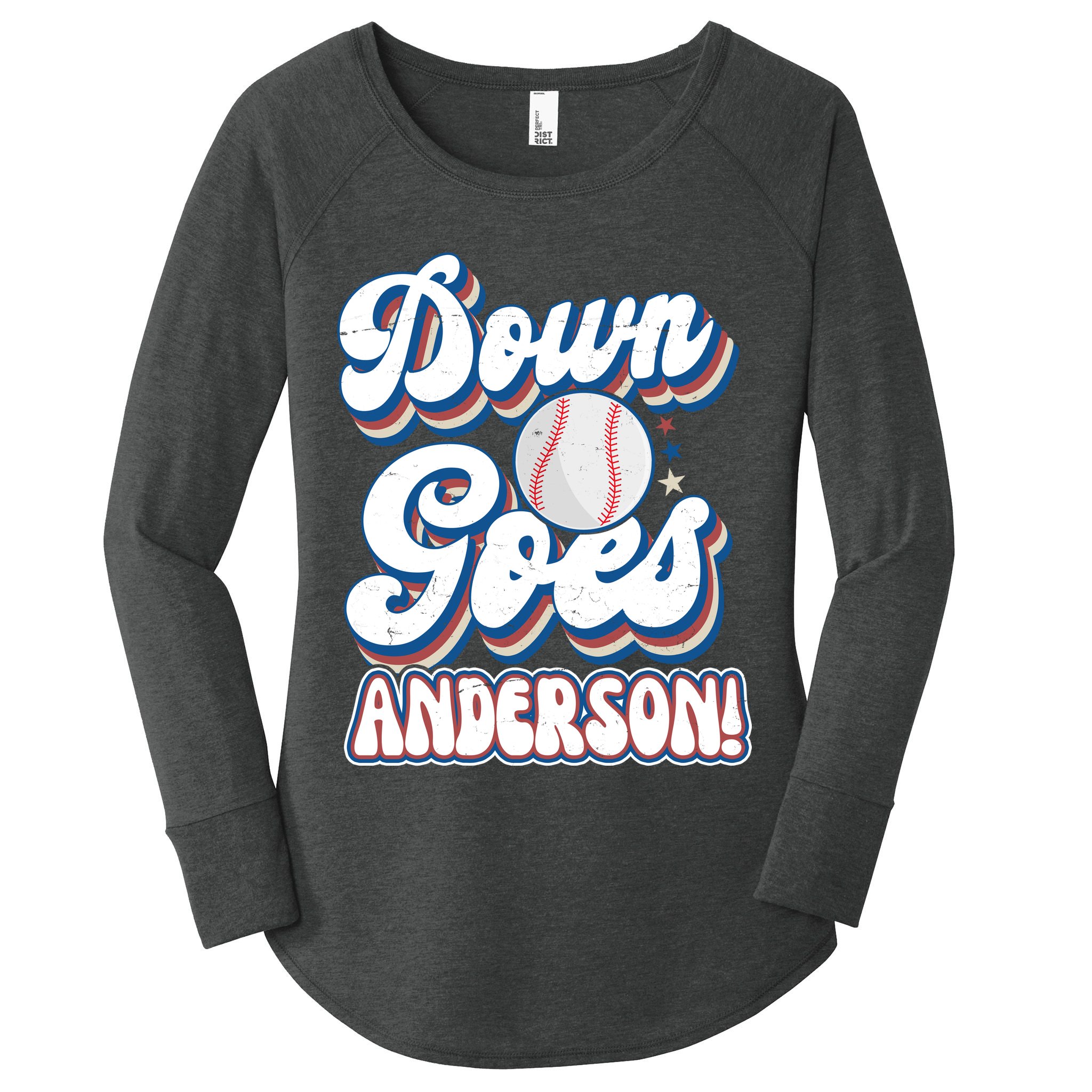 Down Goes Anderson Women's Perfect Tri Tunic Long Sleeve Shirt