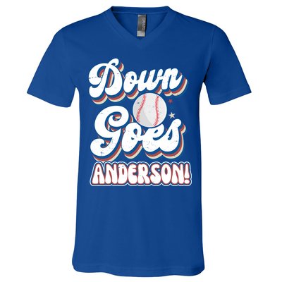 Down Goes Anderson V-Neck T-Shirt