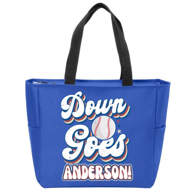 Down Goes Anderson Zip Tote Bag
