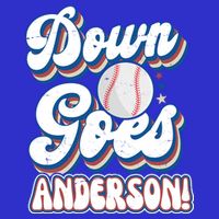 Down Goes Anderson Zip Tote Bag