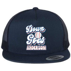 Down Goes Anderson Flat Bill Trucker Hat