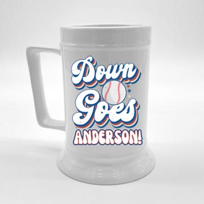 Down Goes Anderson Beer Stein