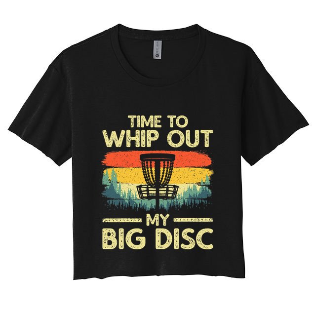 Disc Golf Art For Women Flying Disc Sport Players Crop Top
