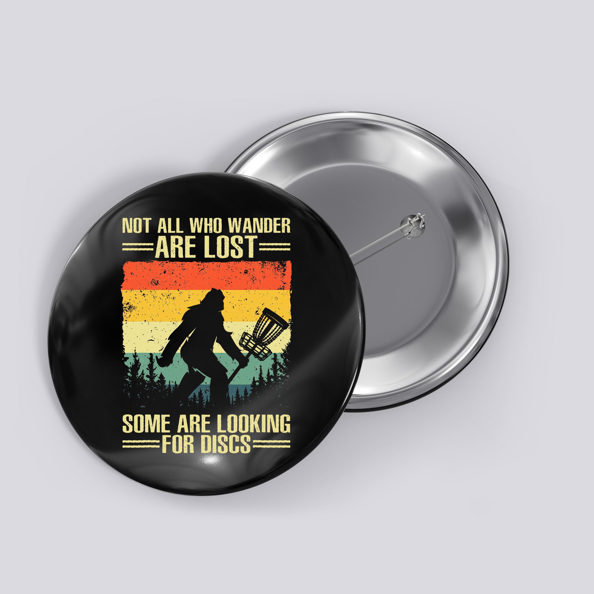Disc Golf Art For Women Disc Golf Player Button