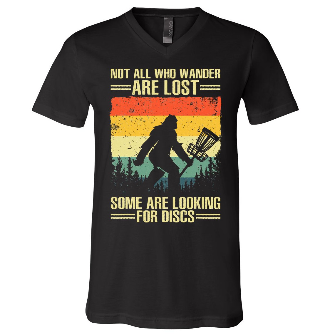 Disc Golf Art Disc Golf Player V-Neck T-Shirt