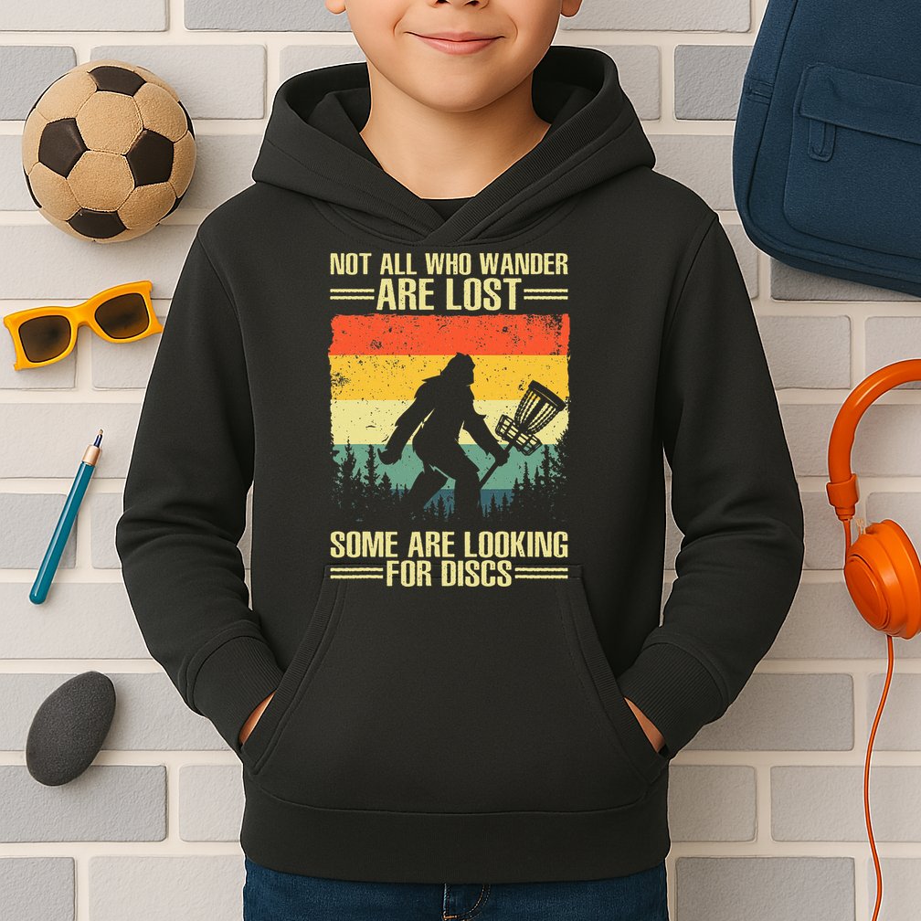 Disc Golf Art Disc Golf Player Kids Hoodie