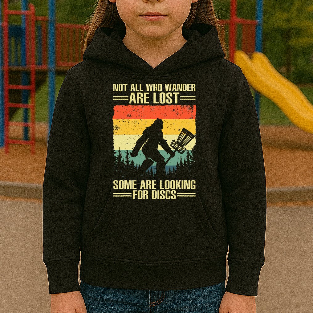 Disc Golf Art Disc Golf Player Kids Hoodie