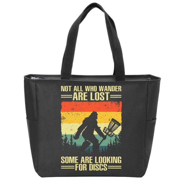 Disc Golf Art Disc Golf Player Zip Tote Bag