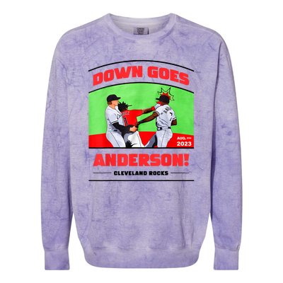 Down Goes Anderson Colorblast Crewneck Sweatshirt