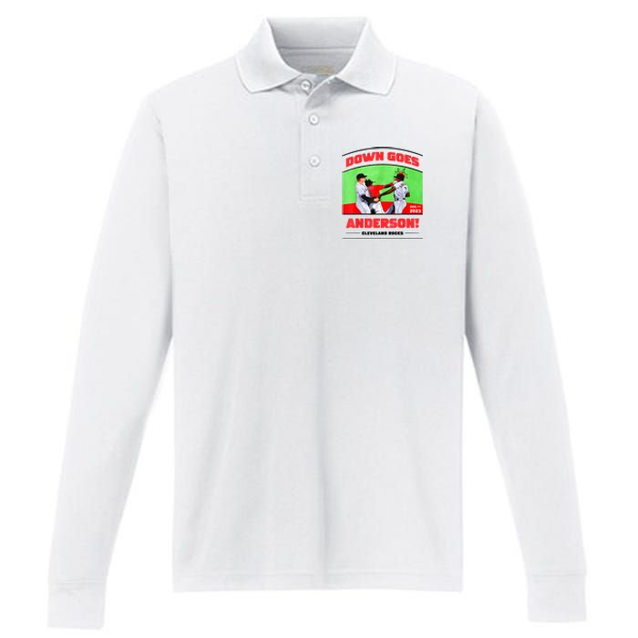 Down Goes Anderson Performance Long Sleeve Polo