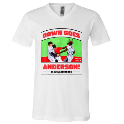 Down Goes Anderson V-Neck T-Shirt