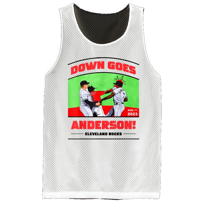 Down Goes Anderson Mesh Reversible Basketball Jersey Tank