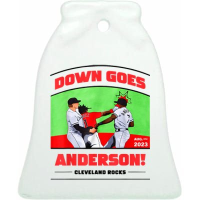 Down Goes Anderson Ceramic Bell Ornament