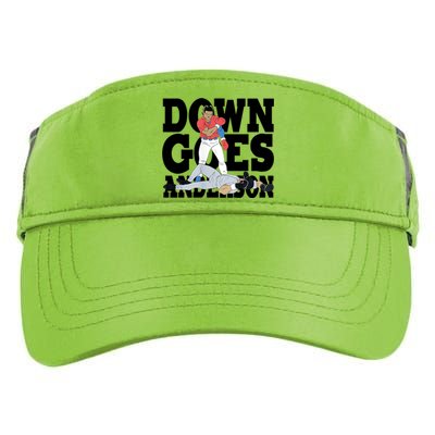 Down Goes Anderson Baseball Fight Adult Drive Performance Visor