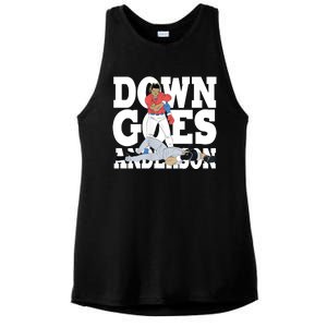 Down Goes Anderson Baseball Fight Ladies PosiCharge Tri-Blend Wicking Tank