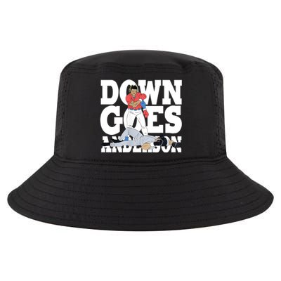 Down Goes Anderson Baseball Fight Cool Comfort Performance Bucket Hat