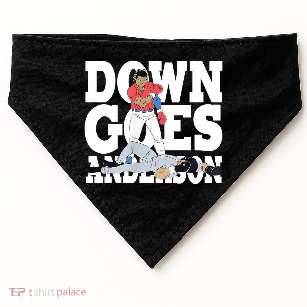 Down Goes Anderson Baseball Fight USA-Made Doggie Bandana