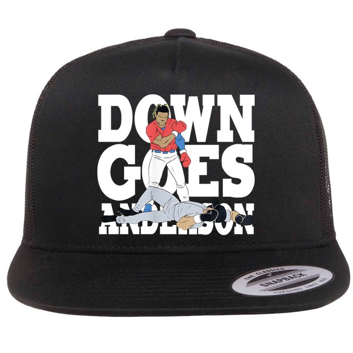 Down Goes Anderson Baseball Fight Flatbill Hat