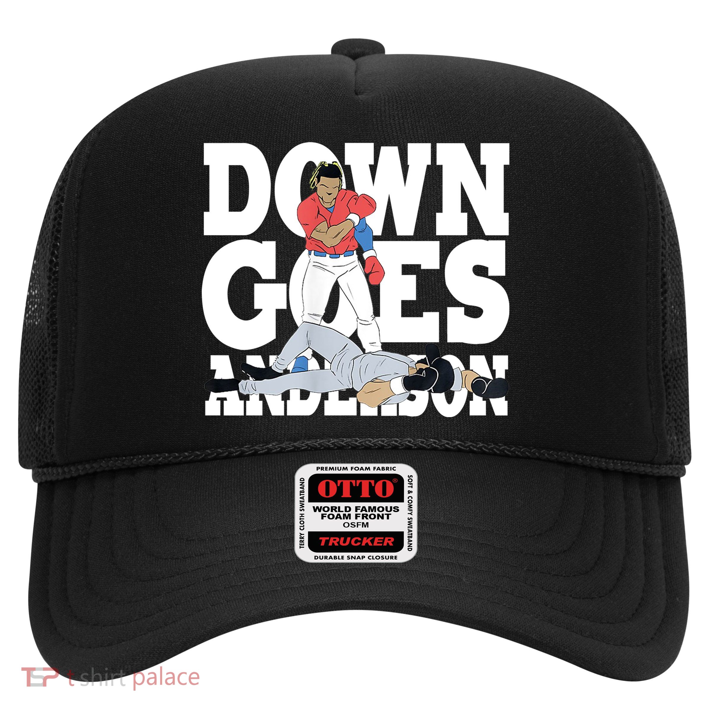 Down Goes Anderson Baseball Fight Trucker Hat