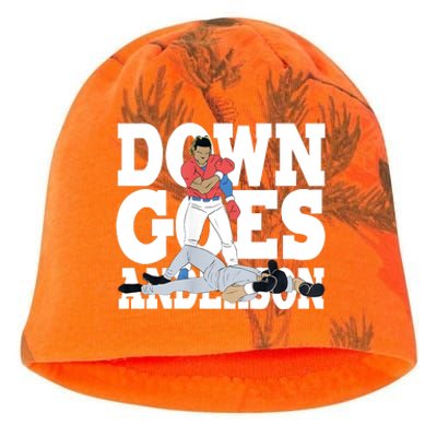 Down Goes Anderson Baseball Fight Kati - Camo Knit Beanie