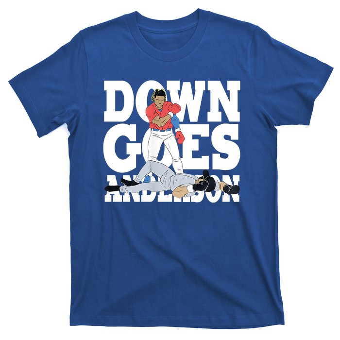 Down Goes Anderson Baseball Fight T-Shirt