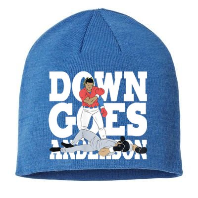 Down Goes Anderson Baseball Fight Sustainable Beanie