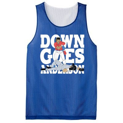 Down Goes Anderson Baseball Fight Mesh Reversible Basketball Jersey Tank