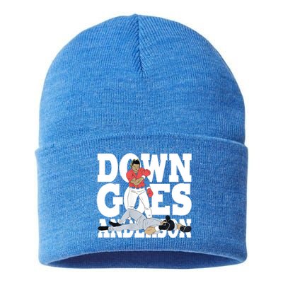 Down Goes Anderson Baseball Fight Sustainable Knit Beanie