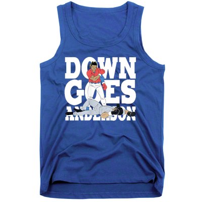 Down Goes Anderson Baseball Fight Tank Top