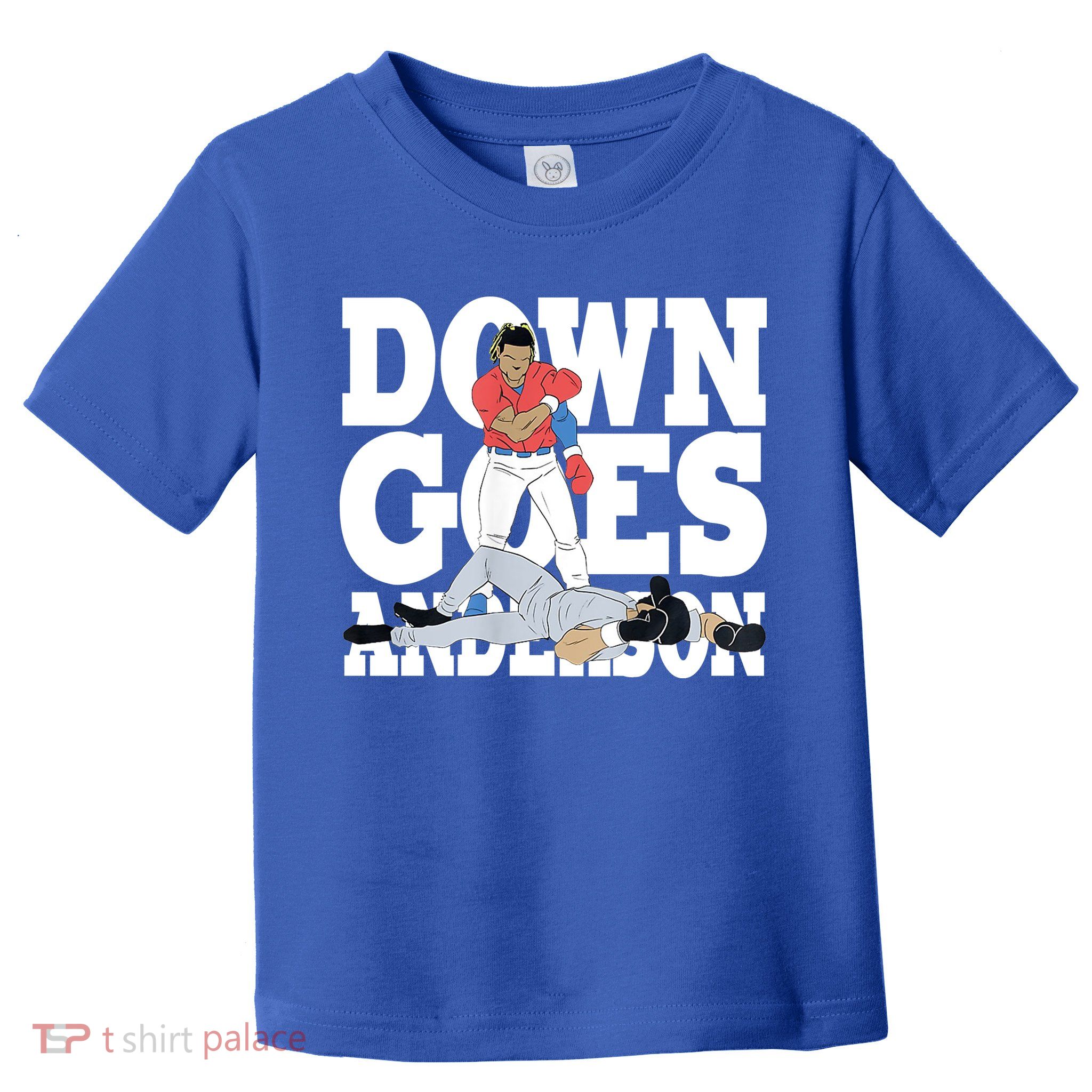 Down Goes Anderson Baseball Fight Toddler T-Shirt
