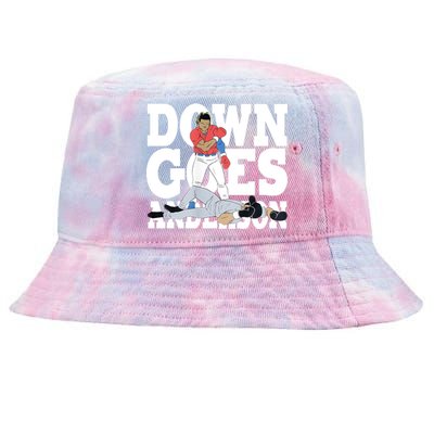 Down Goes Anderson Baseball Fight Tie-Dyed Bucket Hat