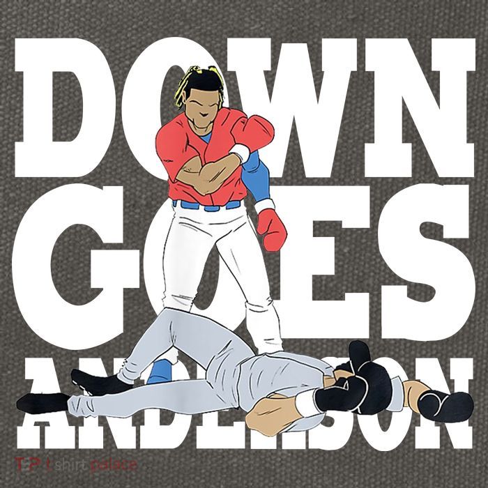 Down Goes Anderson Baseball Fight Cotton Canvas Backpack