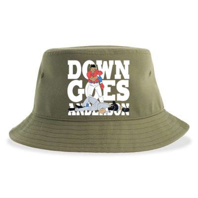 Down Goes Anderson Baseball Fight Sustainable Bucket Hat