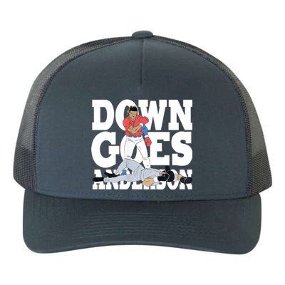 Down Goes Anderson Baseball Fight Yupoong Adult 5-Panel Trucker Hat