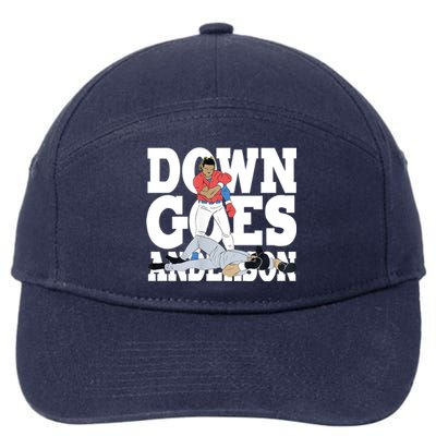 Down Goes Anderson Baseball Fight 7-Panel Snapback Hat