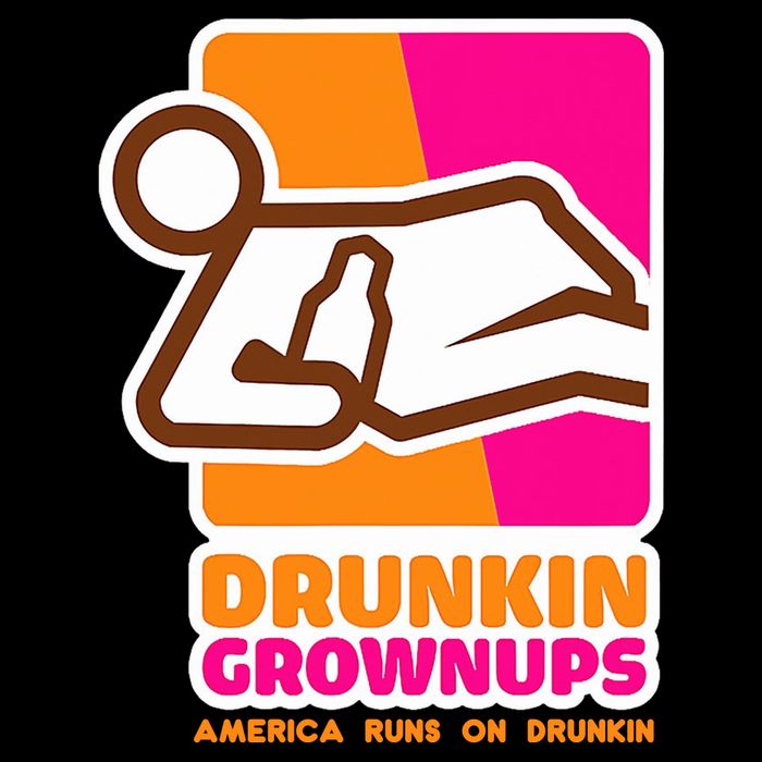 Drunkin Grownups Adult Party Sarcastic Drinking Stripe Pom Pom Beanie