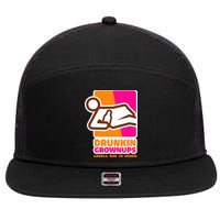 Drunkin Grownups Adult Party Sarcastic Drinking 7 Panel Mesh Trucker Snapback Hat