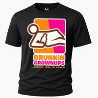 Drunkin Grownups Adult Party Sarcastic Drinking Cooling Performance Crew T-Shirt