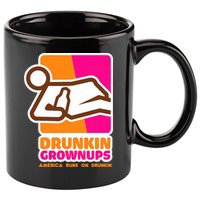Drunkin Grownups Adult Party Sarcastic Drinking 11oz C Handle Ceramic Mug