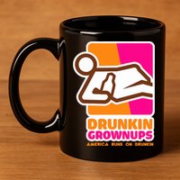 Drunkin Grownups Adult Party Sarcastic Drinking 11oz C Handle Ceramic Mug