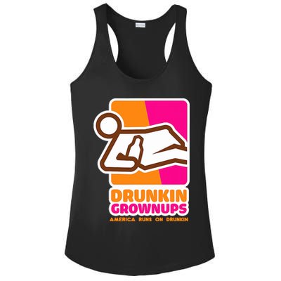 Drunkin Grownups Adult Party Sarcastic Drinking Ladies PosiCharge Competitor Racerback Tank